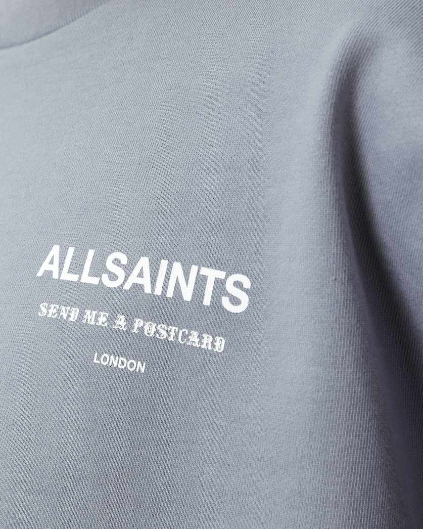 AllSaints Dreamer Lila Oversized Cotton Sweatshirt Women's Quarry Blue Women's