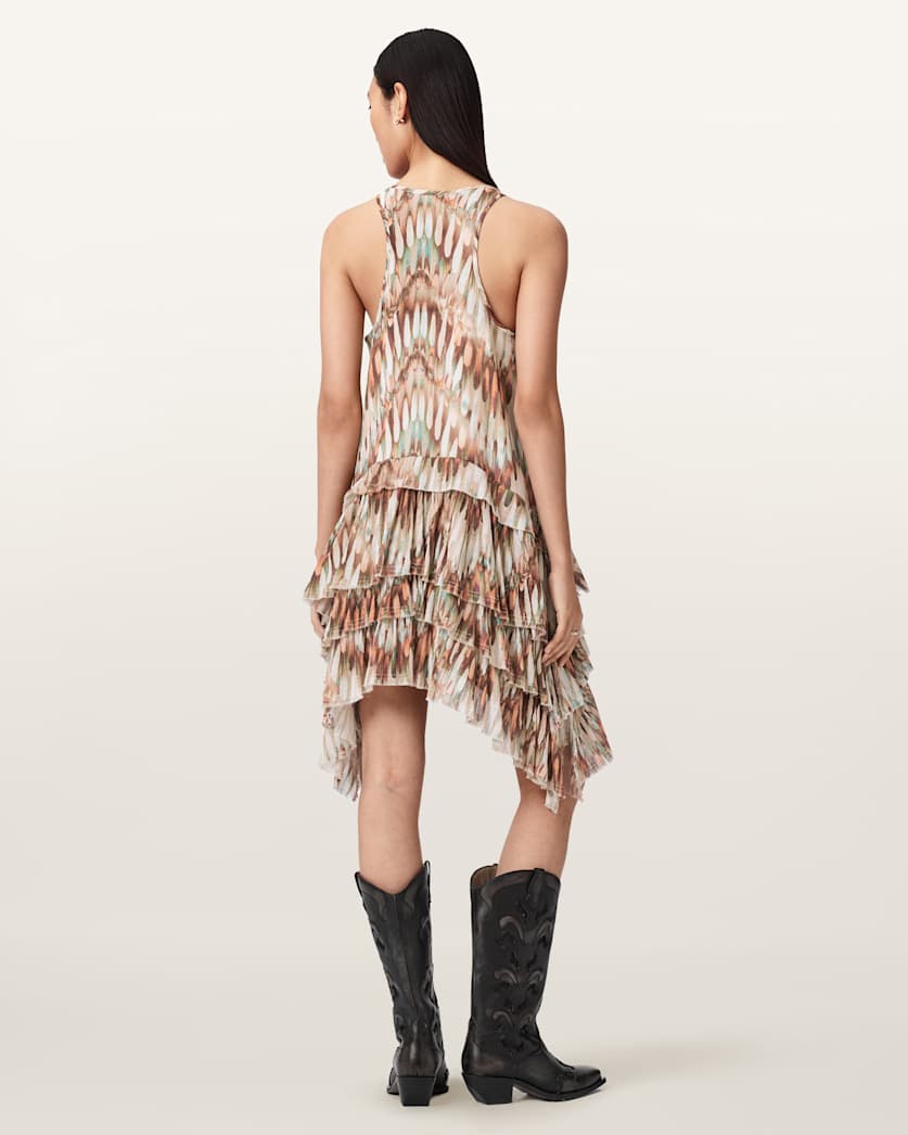 AllSaints Cavarly Relaxed Fit Sleeveless Mini Dress Women's Oceano Soft Pink Women's