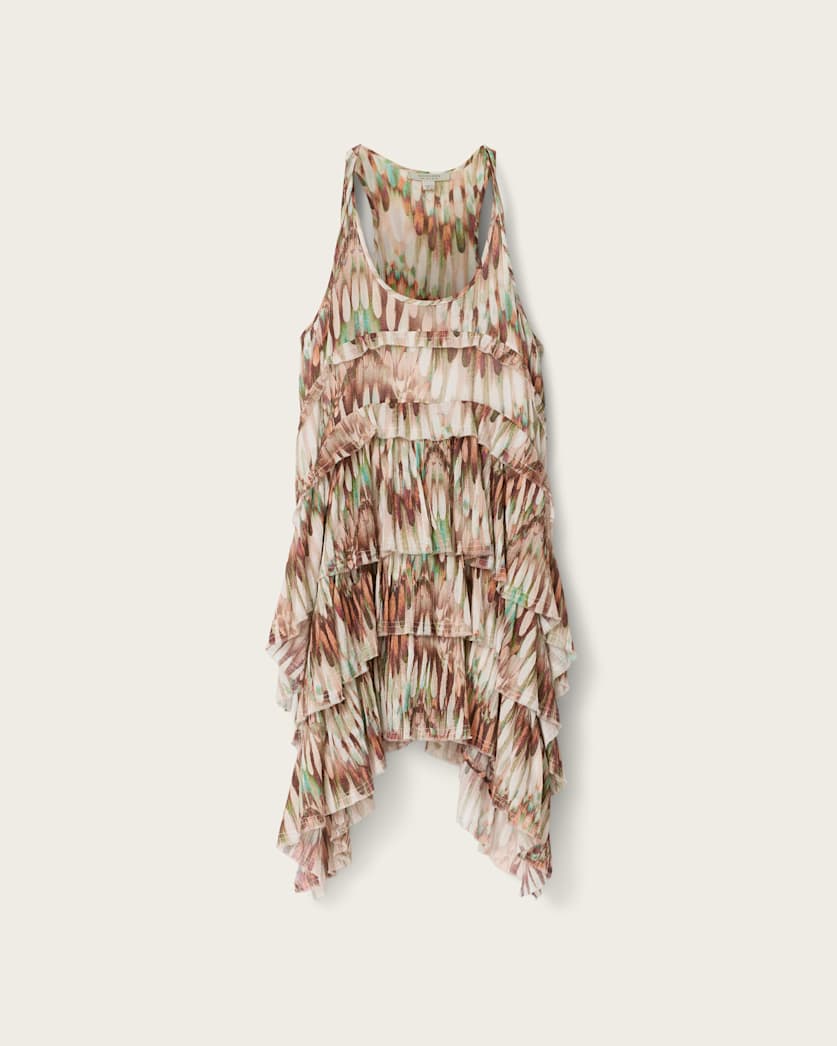 AllSaints Cavarly Relaxed Fit Sleeveless Mini Dress Women's Oceano Soft Pink Women's