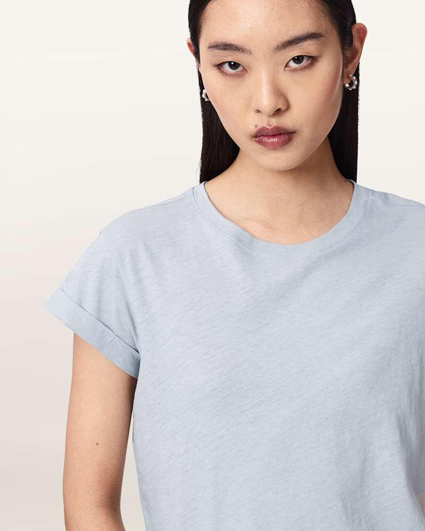 AllSaints Anna Crew Neck Short Sleeve T Shirt Women's Cognac Brown Women's
