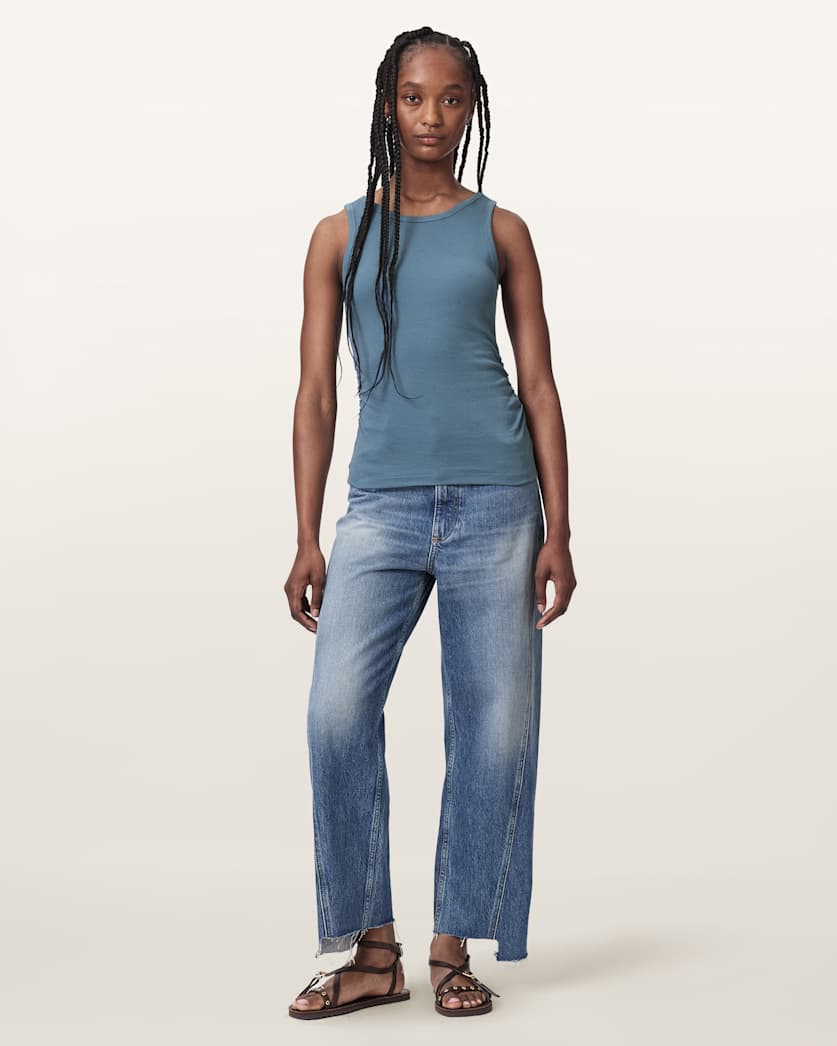 AllSaints Katarina Boat Neck Slim Fit Tank Top Women's Optic White Women's