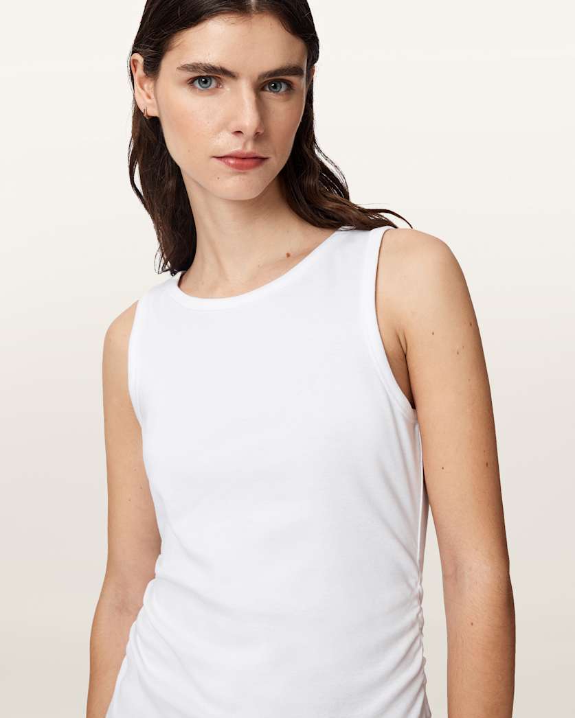 AllSaints Katarina Boat Neck Slim Fit Tank Top Women's Optic White Women's