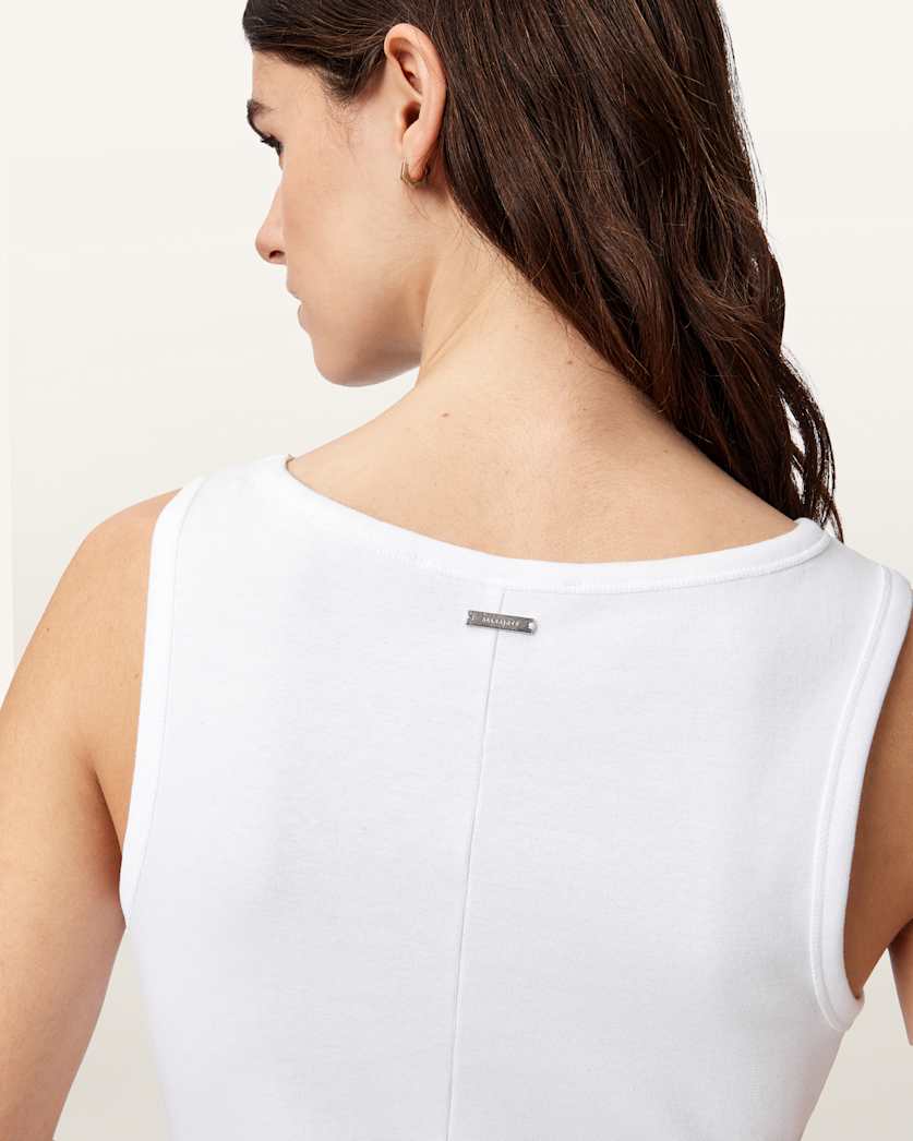 AllSaints Katarina Boat Neck Slim Fit Tank Top Women's Optic White Women's