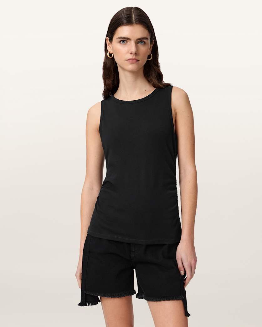 AllSaints Katarina Boat Neck Slim Fit Tank Top Women's Optic White Women's