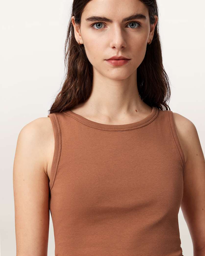 AllSaints Katarina Boat Neck Slim Fit Tank Top Women's Optic White Women's