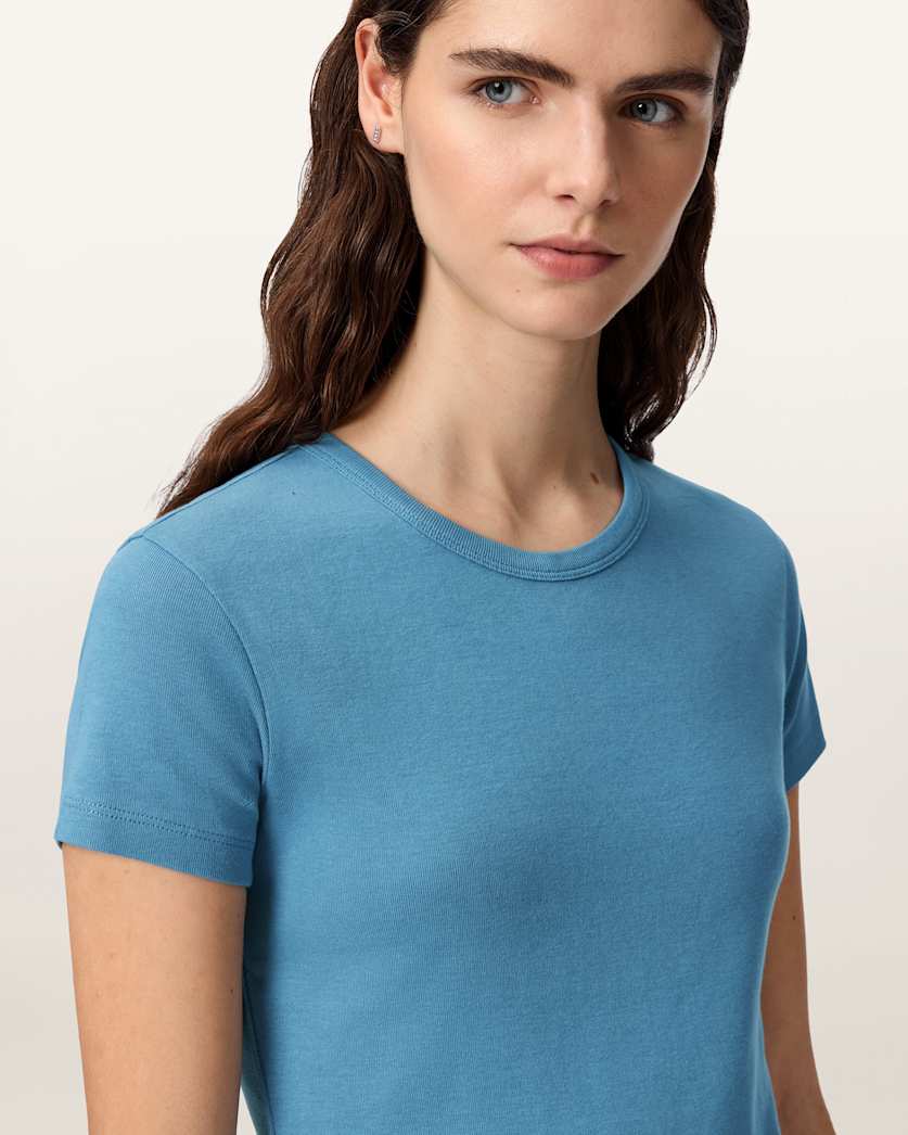 AllSaints Stevie Slim Fit Short Sleeve T Shirt Women's Hay Yellow Women's