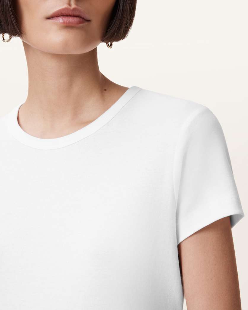 AllSaints Stevie Slim Fit Short Sleeve T Shirt Women's Hay Yellow Women's