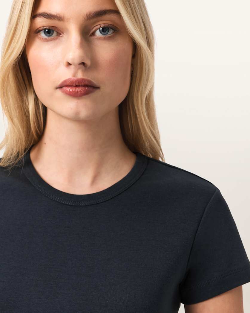 AllSaints Stevie Slim Fit Short Sleeve T Shirt Women's Hay Yellow Women's