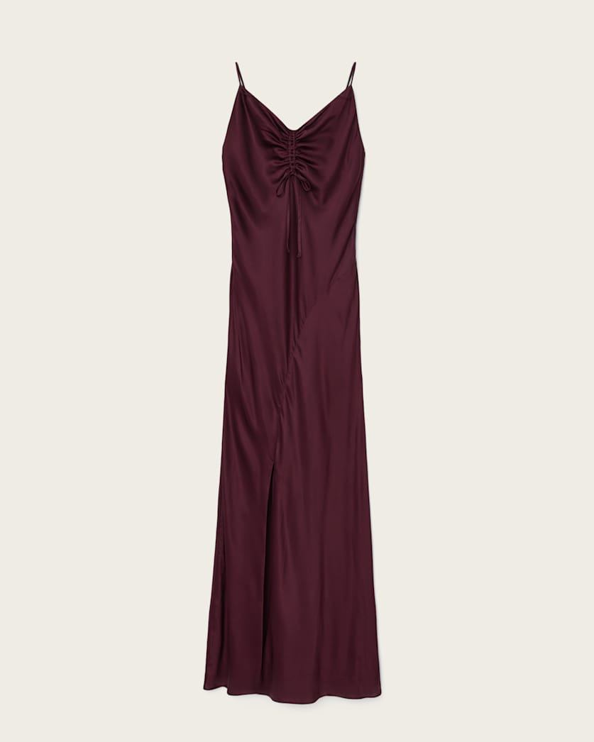 AllSaints Alexia Sleeveless Maxi Dress Women's Oxblood Red Women's