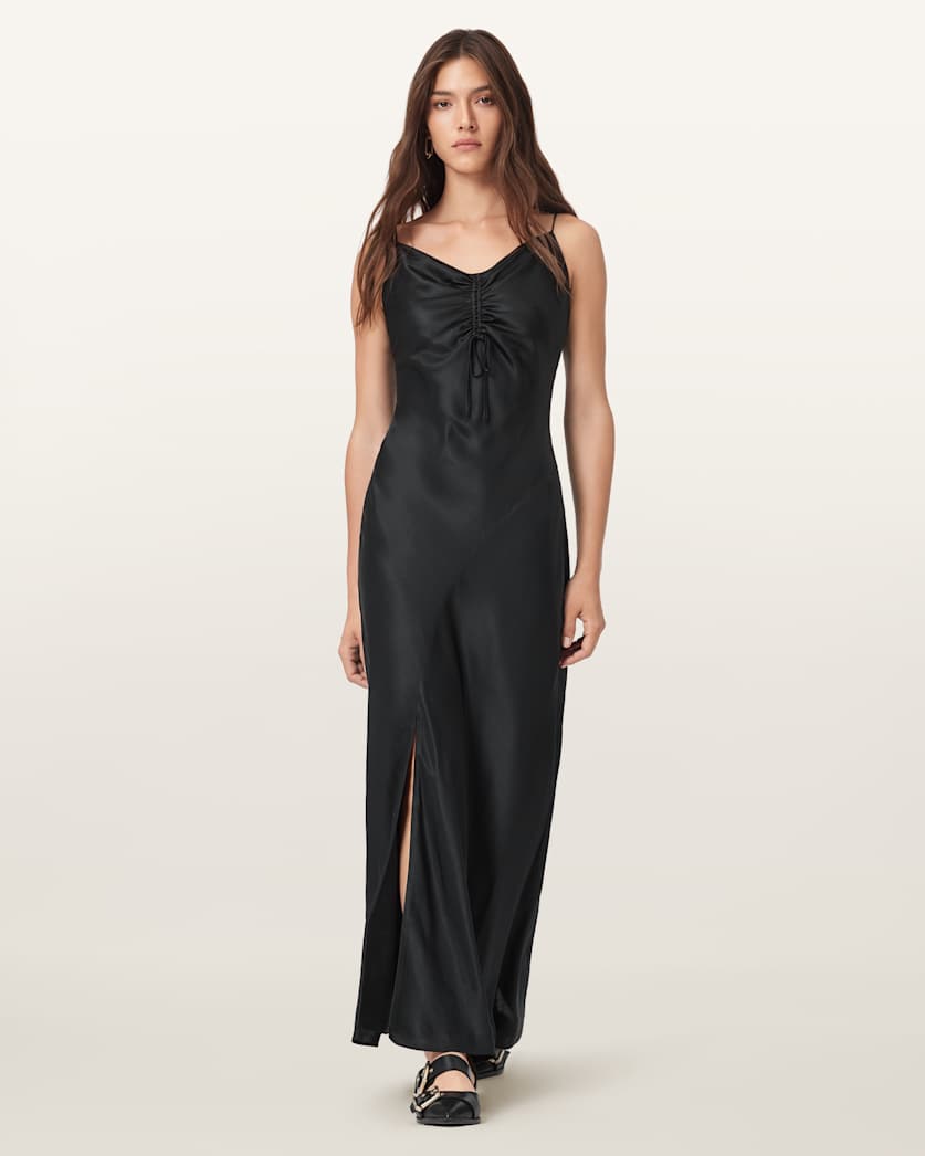 AllSaints Alexia Sleeveless Maxi Dress Women's Oxblood Red Women's