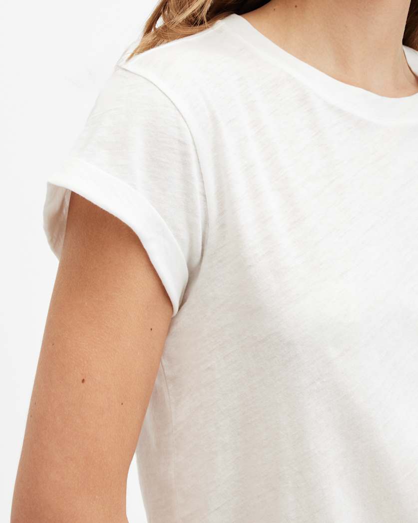 AllSaints Anna Crew Neck T Shirt Women's Chalk White Women's