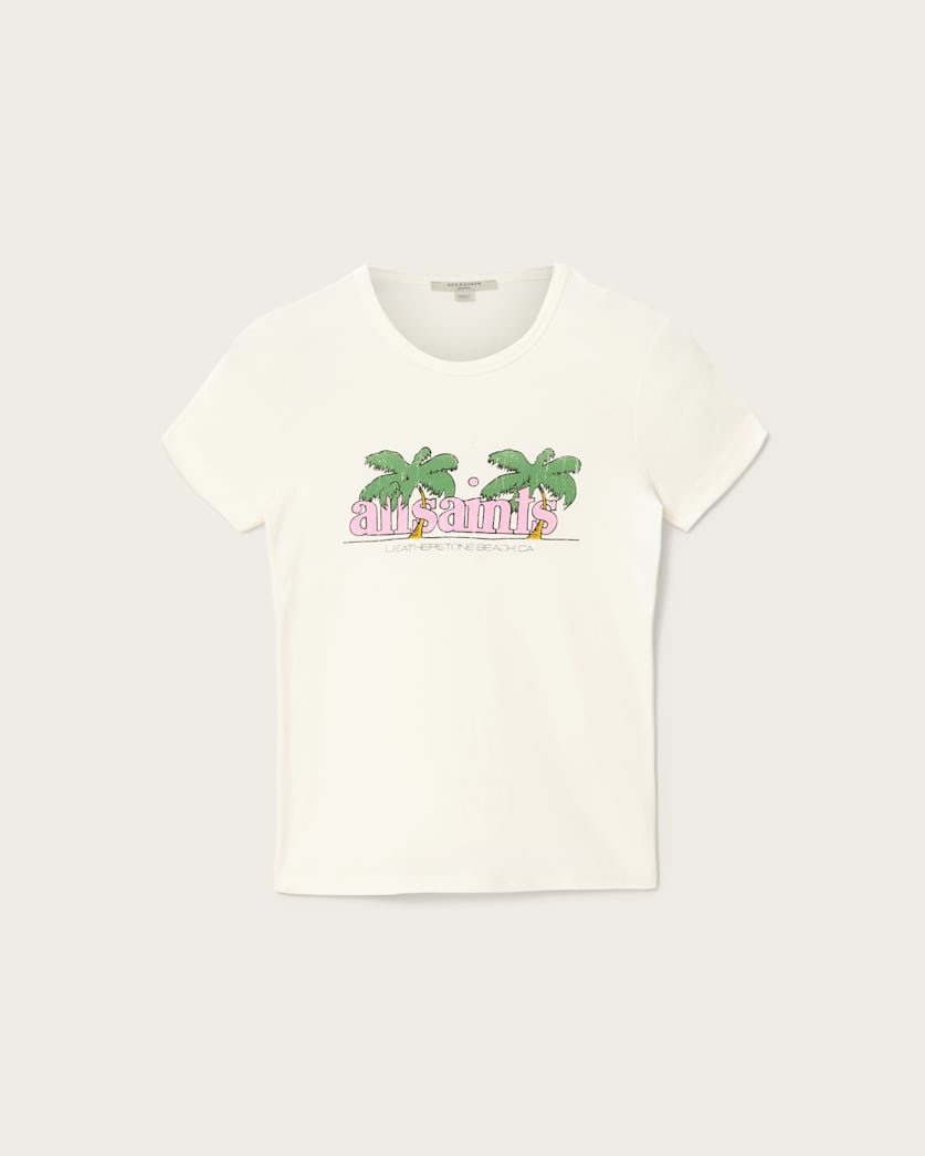 AllSaints Troppo Stevie Slim Fit T Shirt Women's Chalk White Women's