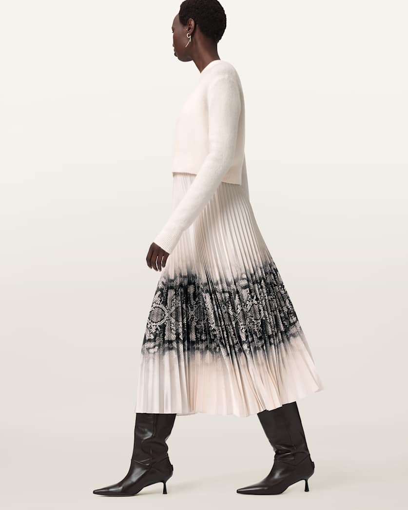 AllSaints Curtis Ophis 2 In 1 Dress Women's Chalk White Women's