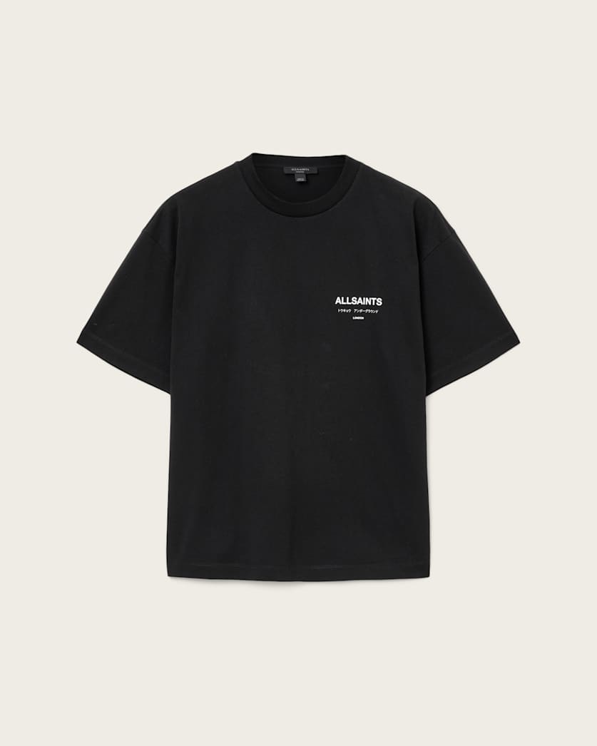 AllSaints Underground Etta Oversized T Shirt Women's Black Women's