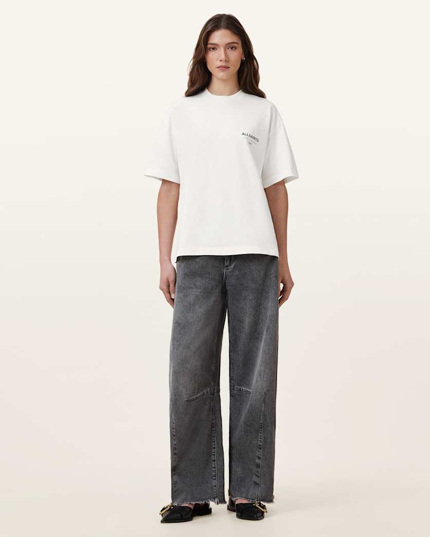 AllSaints Underground Etta Oversized T Shirt Women's Black Women's