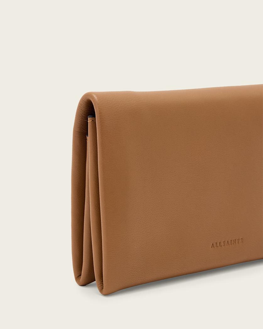 AllSaints Harluna Leather Wallet Women's Toffee Brown Women's
