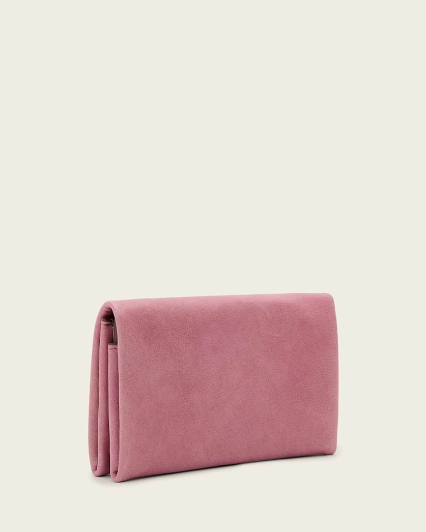 AllSaints Harluna Leather Wallet Women's Raspberry Pink Women's