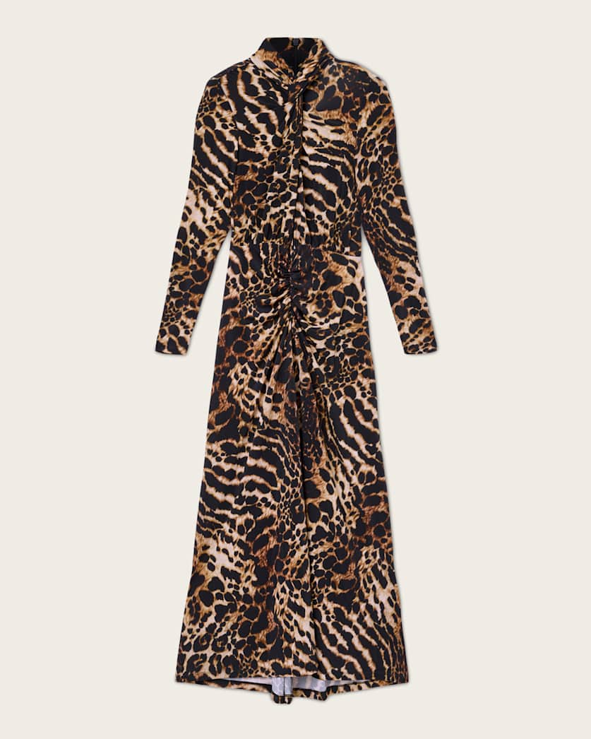 AllSaints Mina A Line Maxi Dress Women's Pardus Honey Brown Women's