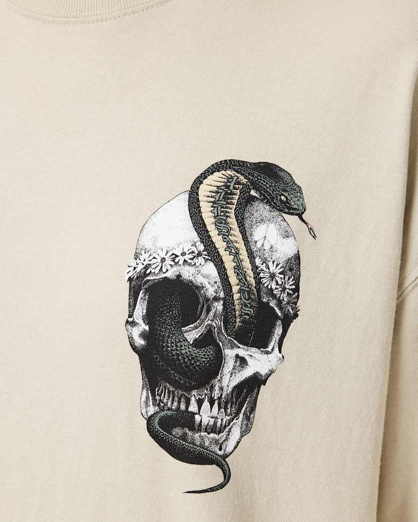 AllSaints Snakehead Oversized Etta T Shirt Women's Almond White Women's