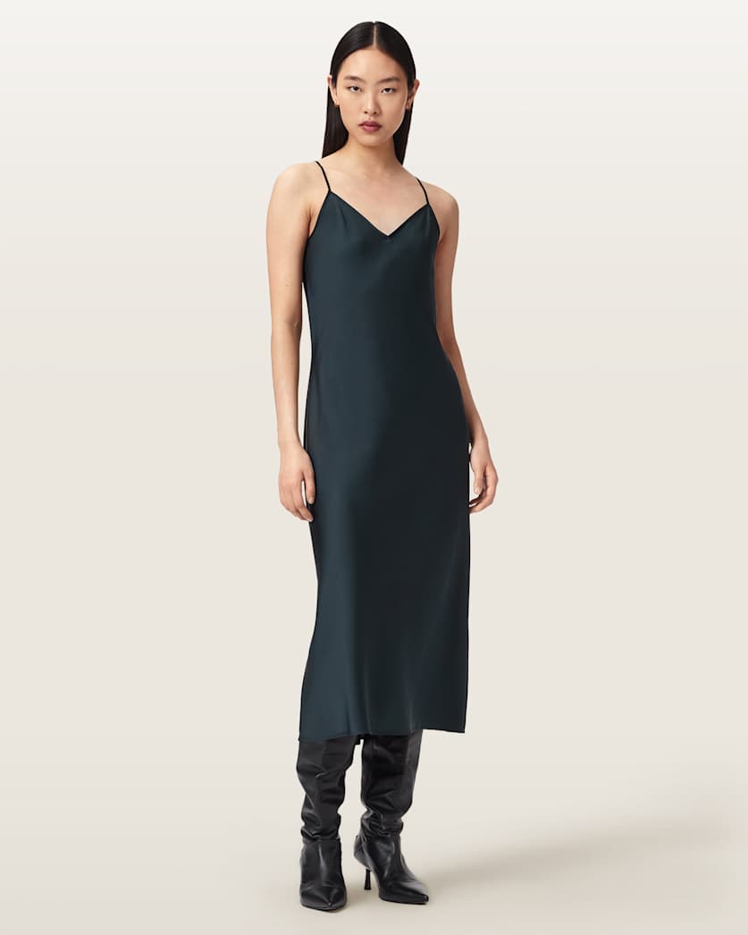 AllSaints Hera 2 In 1 Midi Dress Women's Collegiate Blue Women's