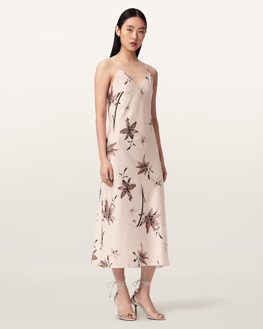 AllSaints Hera 2 In 1 Midi Dress Women's Collegiate Blue Women's
