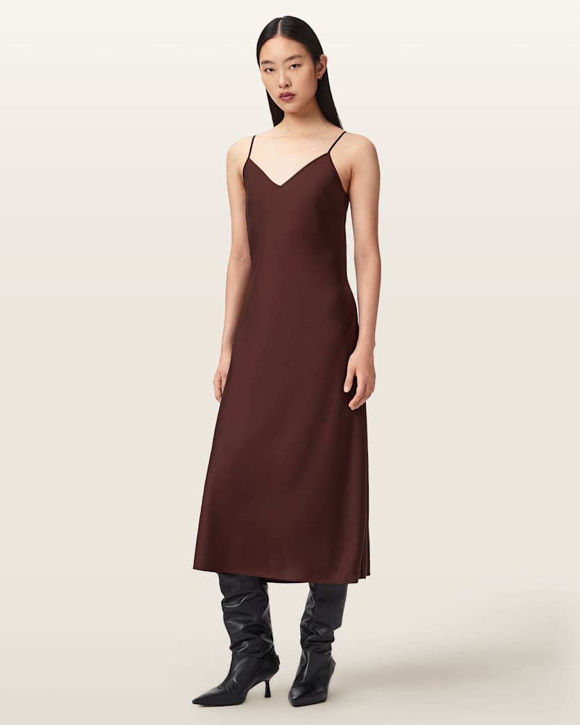 AllSaints Hera 2 In 1 Midi Dress Women's Collegiate Blue Women's
