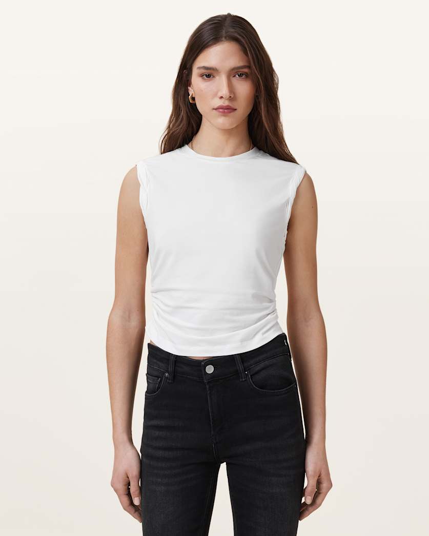 AllSaints West Sleeveless Tank Top Women's Pop Raspberry Pink Women's