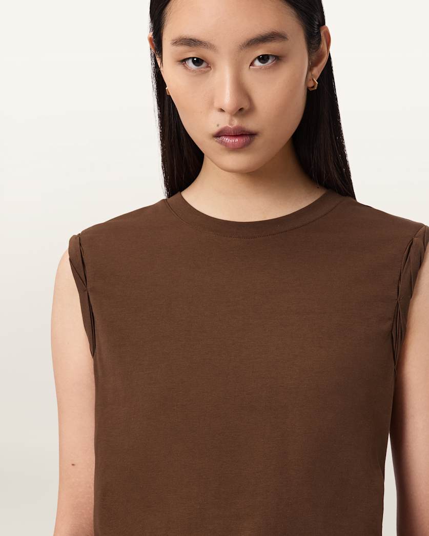 AllSaints West Sleeveless Tank Top Women's Pop Raspberry Pink Women's