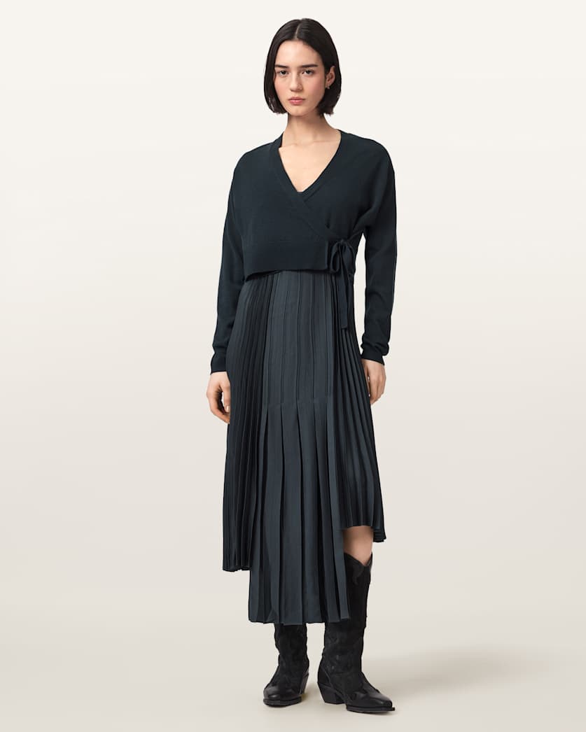 AllSaints Lucille 2 In 1 Dress Women's Chalk White Women's