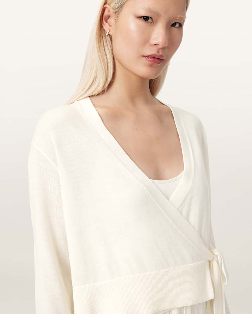 AllSaints Lucille 2 In 1 Dress Women's Chalk White Women's