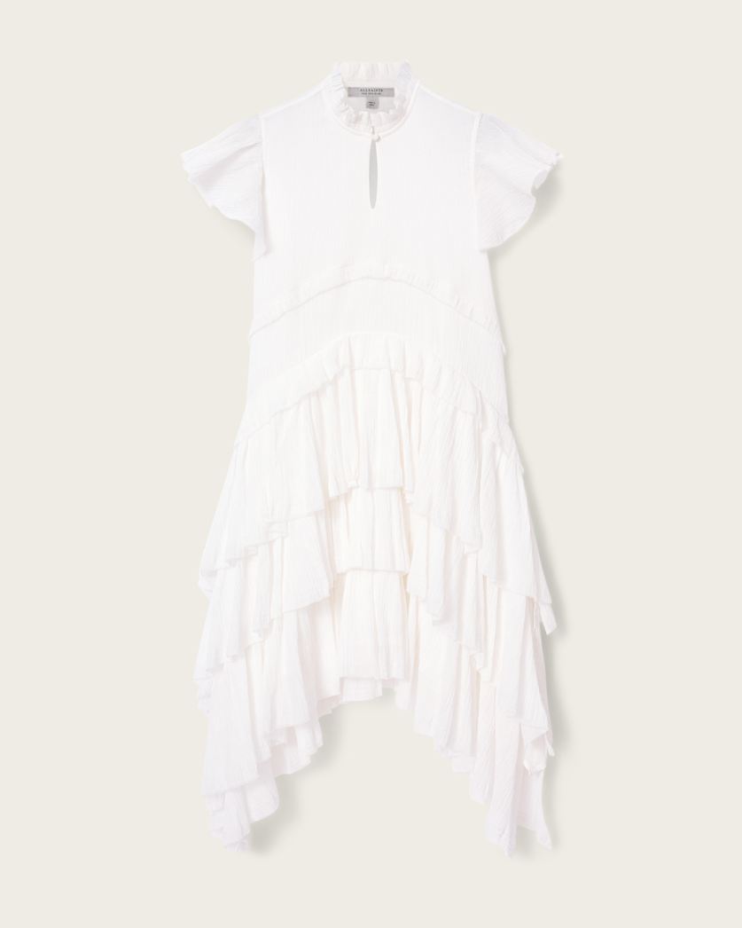 AllSaints Cavarly Cotton Mini Dress Women's Butternut Brown Women's