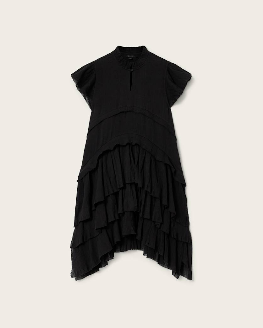 AllSaints Cavarly Cotton Mini Dress Women's Butternut Brown Women's