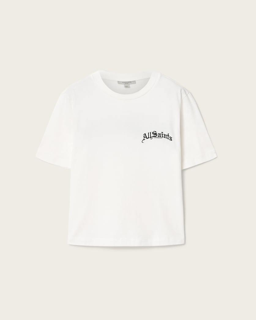 AllSaints Descent Lisa Short Sleeve Boxy T Shirt Women's Chalk White Women's