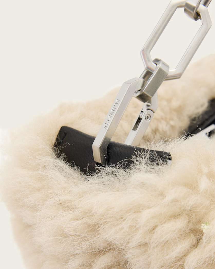 AllSaints Madea Mini Shearling Bag Women's Natural Women's