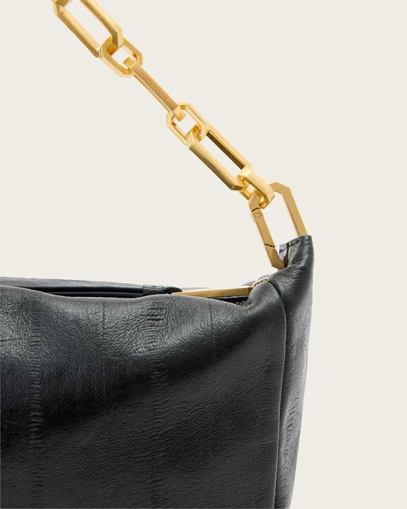 AllSaints Madea Mini Leather Clutch Bag Women's Black Women's