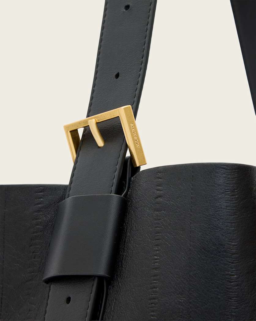 AllSaints Asha Leather Shoulder Bag Women's Black Women's