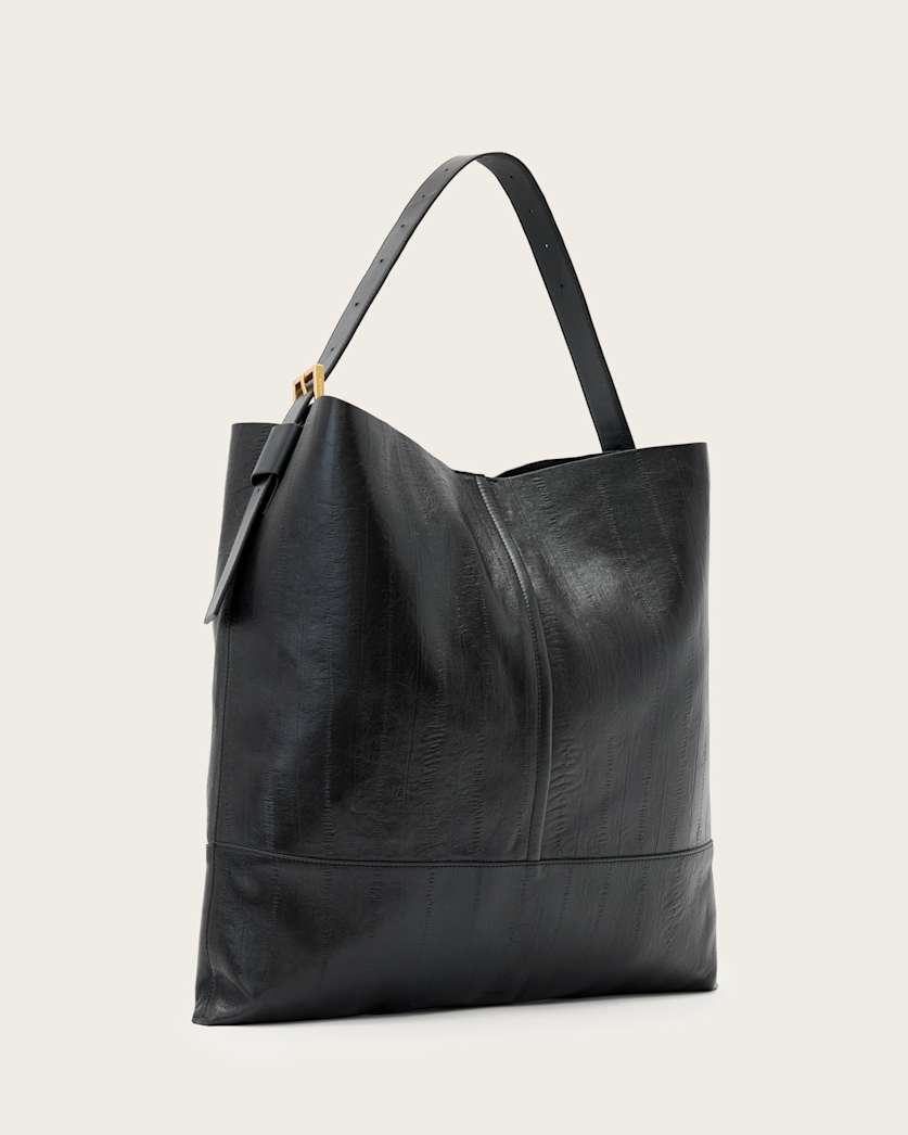 AllSaints Asha Leather Shoulder Bag Women's Black Women's
