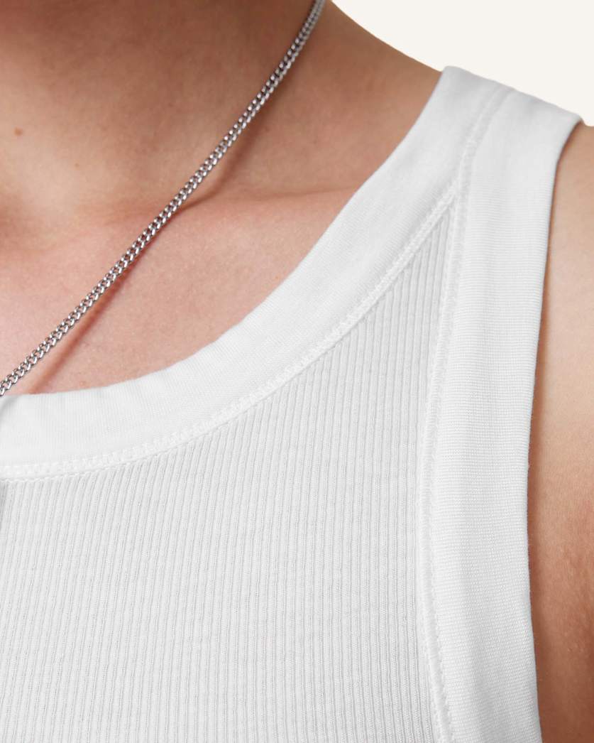 AllSaints Rina Crew Neck Sleeveless Tank Top Women's White Women's