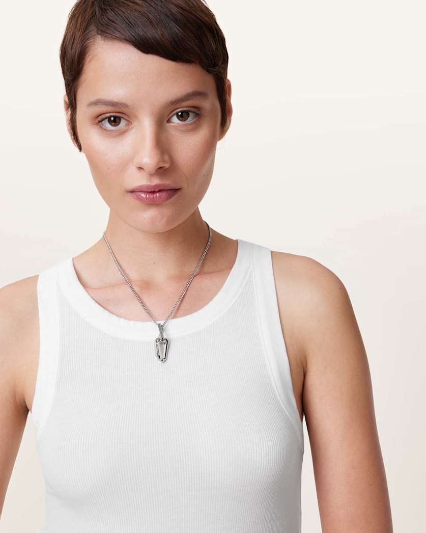 AllSaints Rina Crew Neck Sleeveless Tank Top Women's White Women's