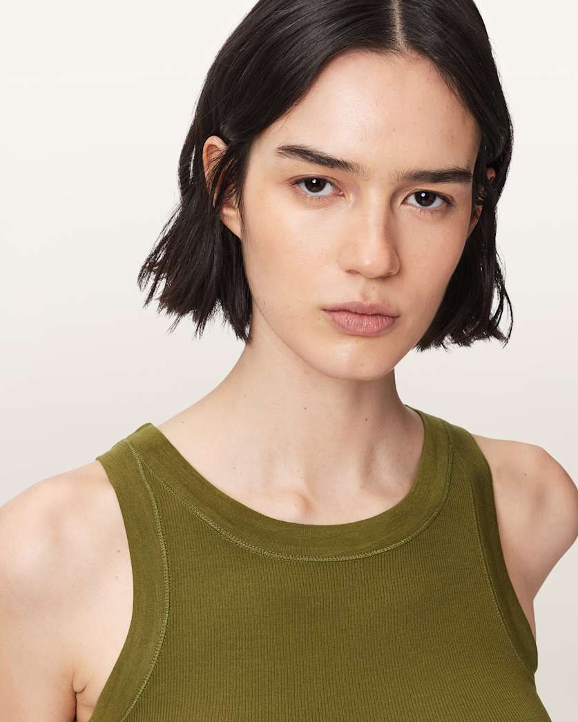 AllSaints Rina Crew Neck Sleeveless Tank Top Women's White Women's