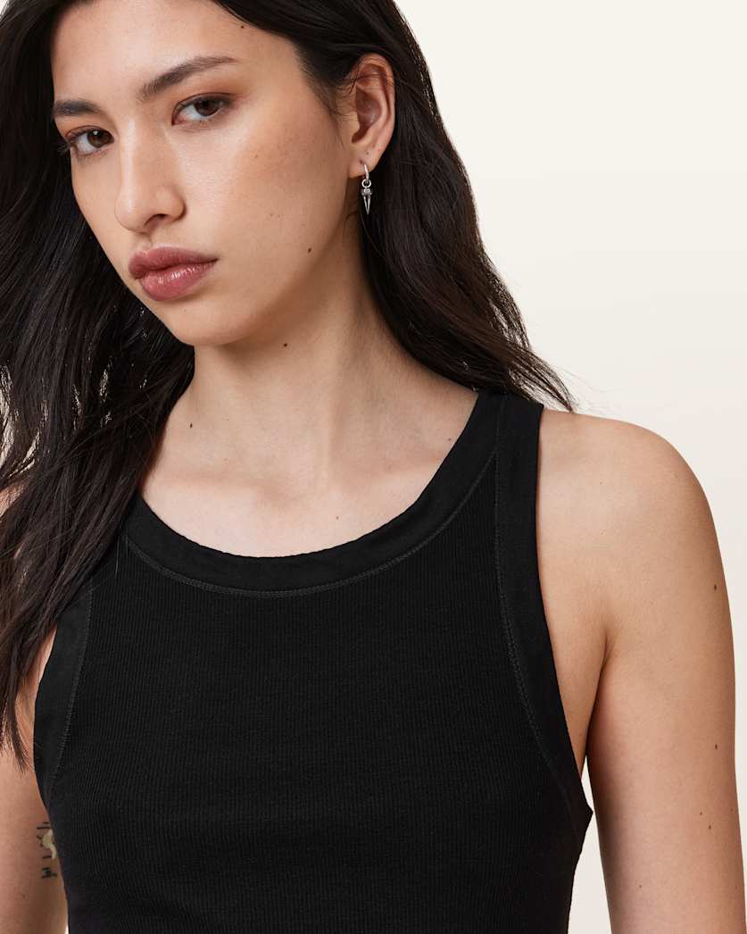 AllSaints Rina Crew Neck Sleeveless Tank Top Women's White Women's