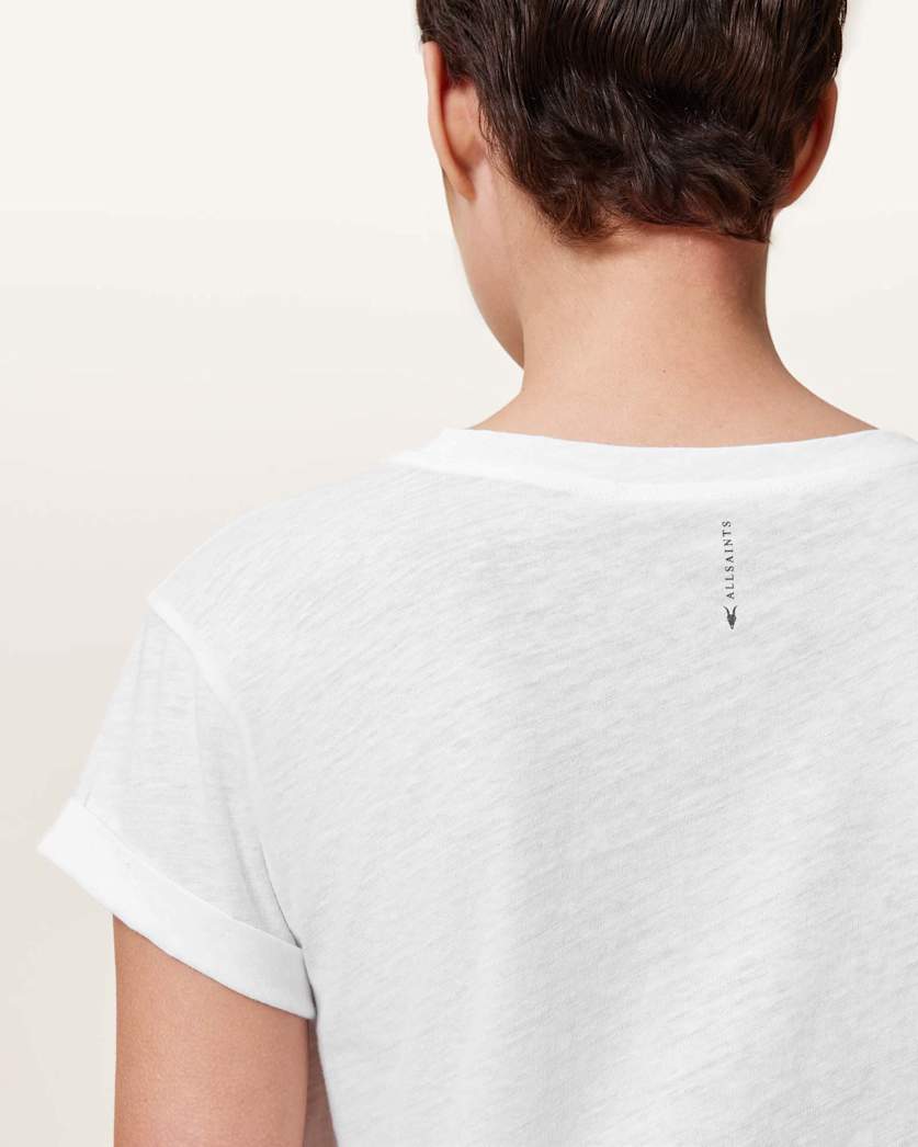 AllSaints Anna Crew Neck Short Sleeve T Shirt Women's Chalk White Women's