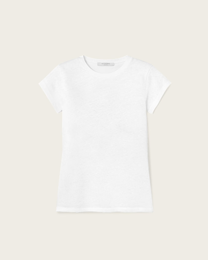 AllSaints Anna Crew Neck Short Sleeve T Shirt Women's Chalk White Women's