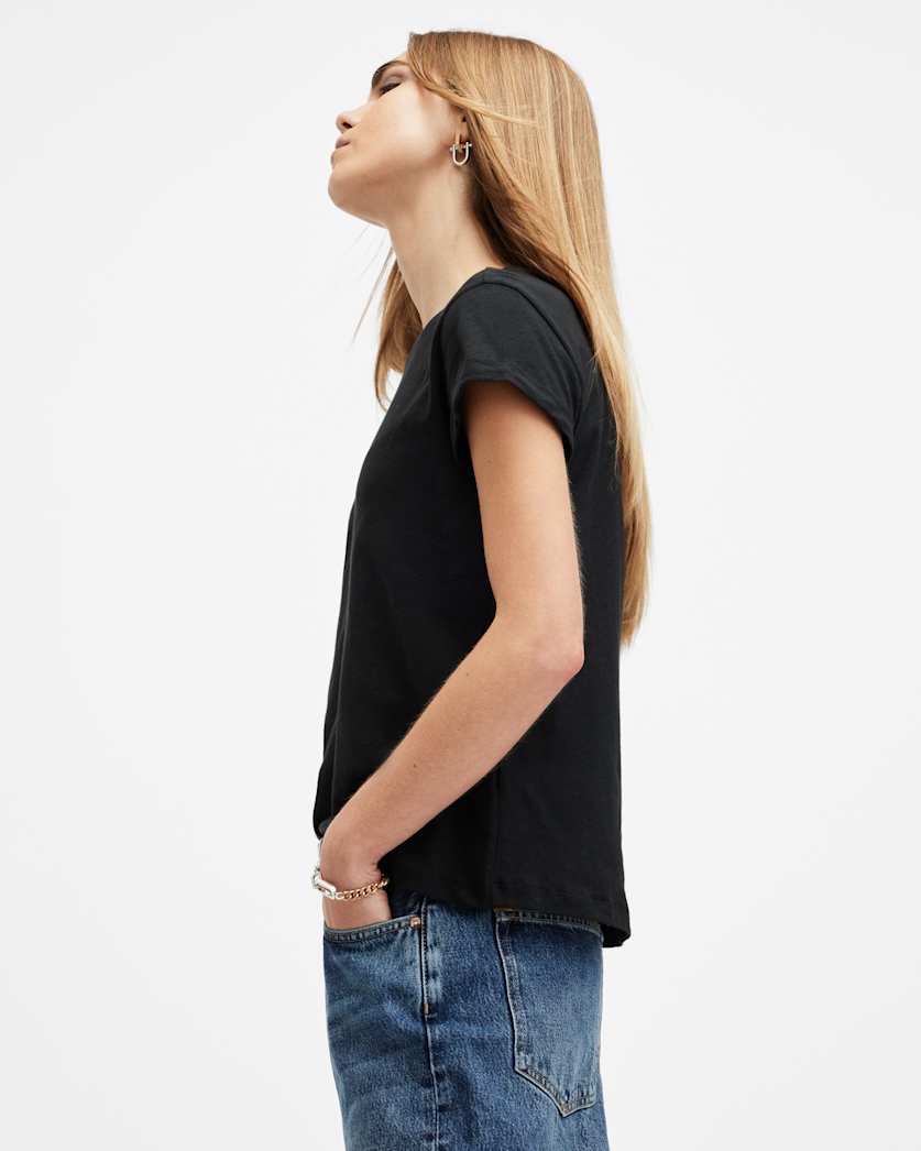 AllSaints Anna Crew Neck Short Sleeve T Shirt Women's Chalk White Women's