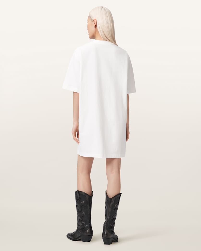 AllSaints Snakehead Mini T Shirt Dress Women's Chalk White Women's