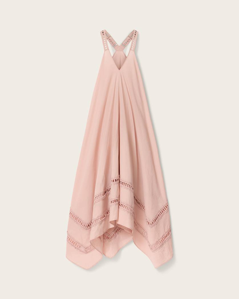 AllSaints Lil Midi Dress Women's Blush Pink Women's