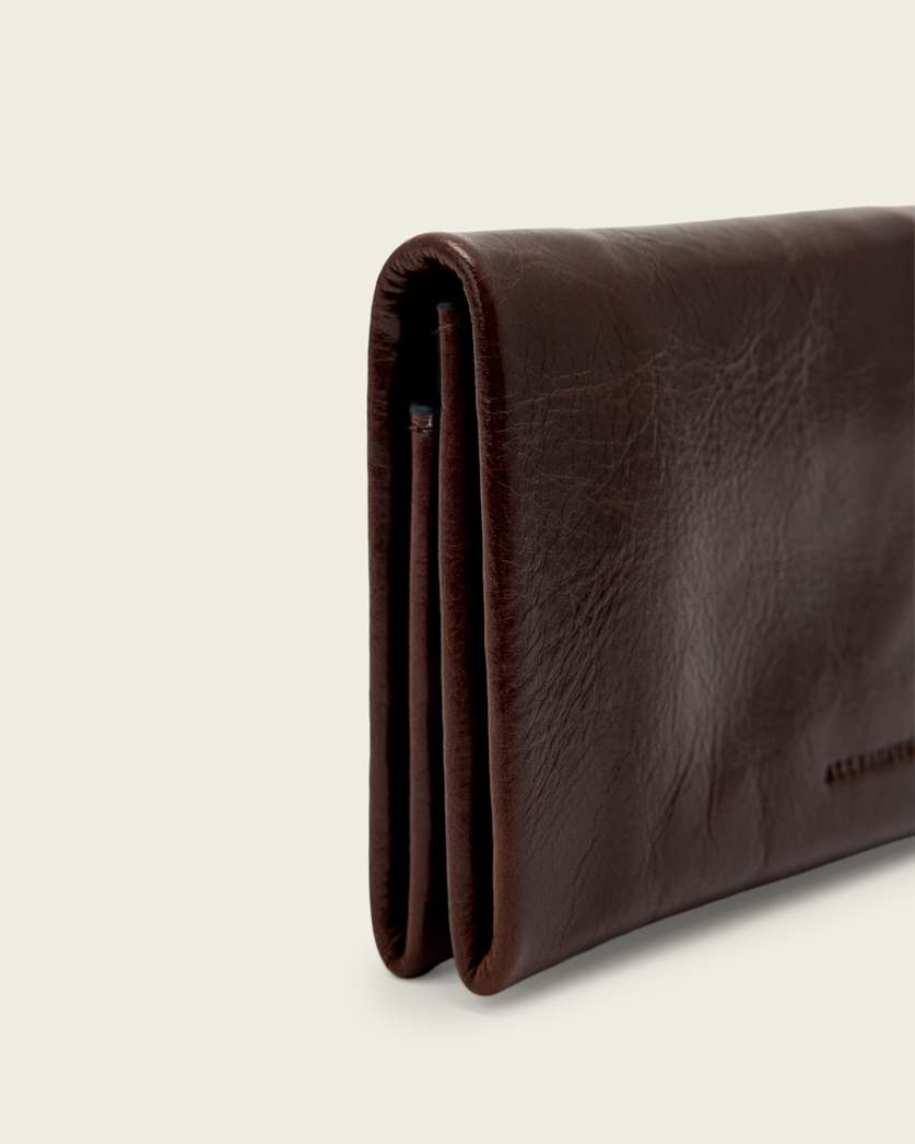 AllSaints Harluna Leather Wallet Women's Cognac Brown Women's