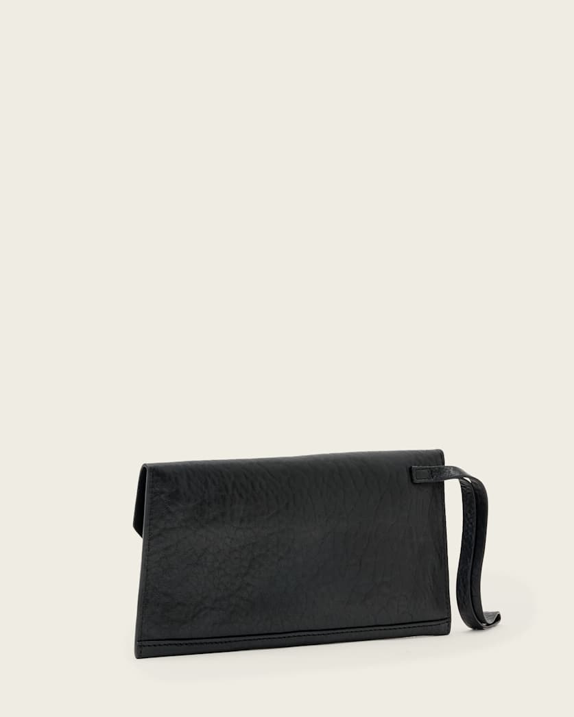 AllSaints Ursa Grain Leather Pouch Women's Black Women's