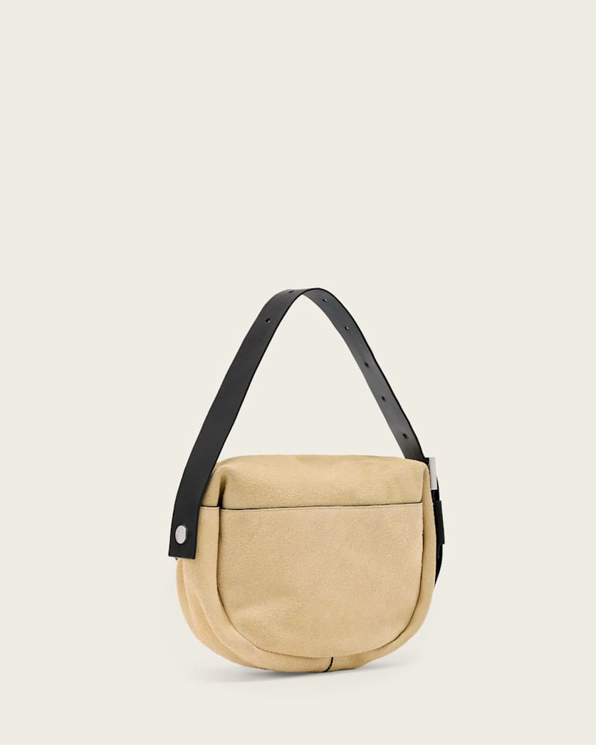 AllSaints Noemie Mini Suede Shoulder Bag Women's Sahara White Women's