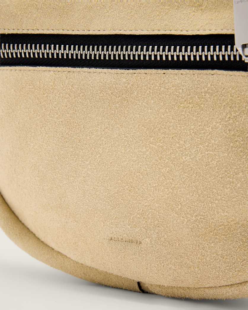 AllSaints Noemie Mini Suede Shoulder Bag Women's Sahara White Women's